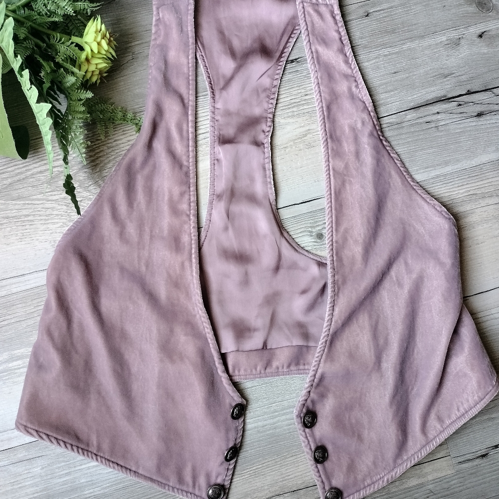 Free people velvet vibes rose racer back vest